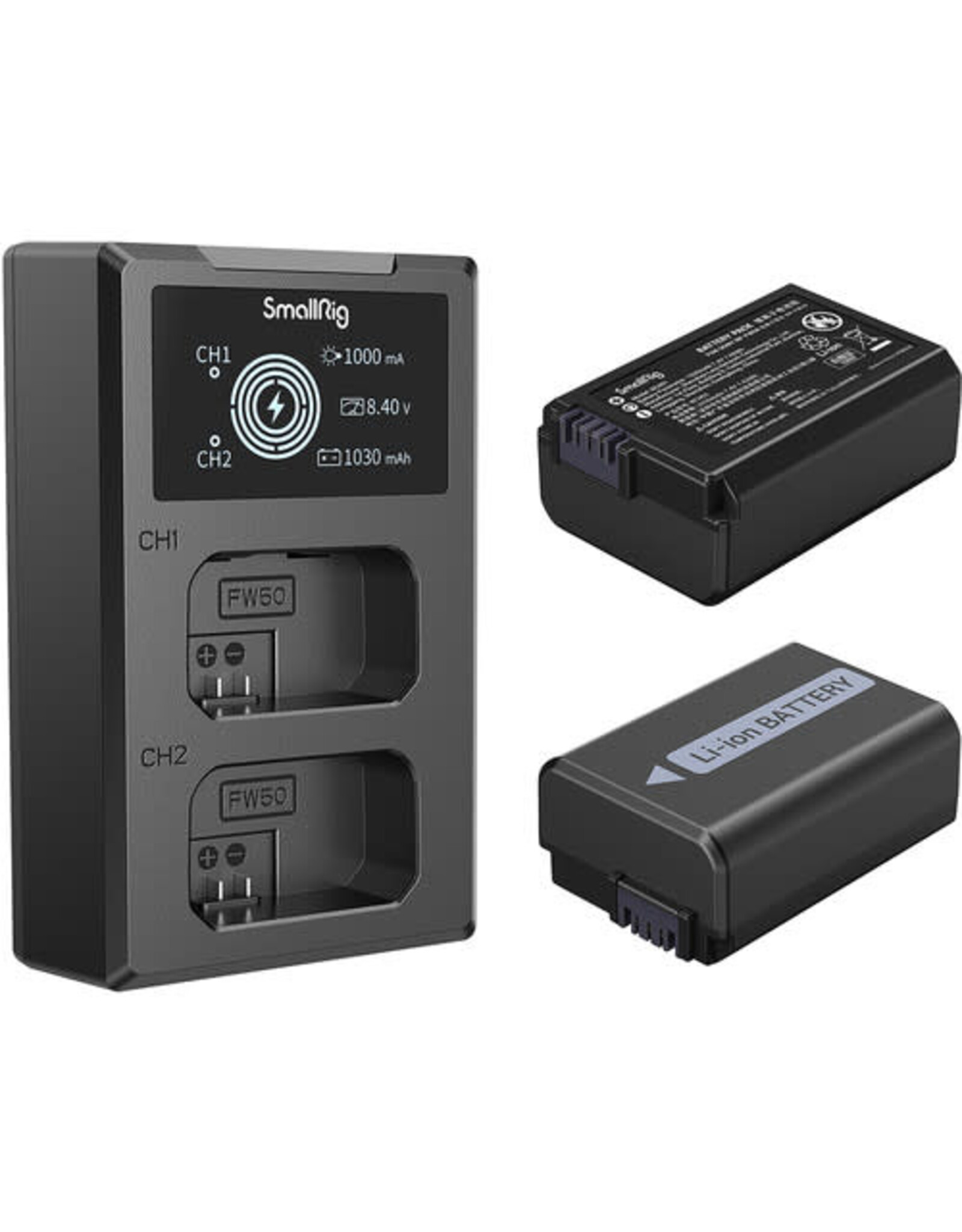 SmallRig SmallRig NP-FW50 Kit with 2 Batteries and 2-Bay USB Charger