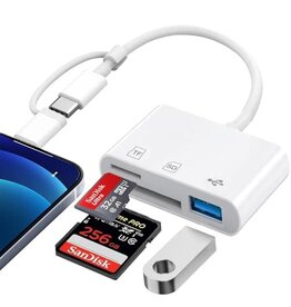 USBC and Lightning SD Card Reader