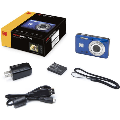 Kodak PIXPRO FZ55 Digital Camera (Blue) - Camera Concepts