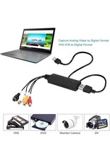 TCRAYCH USB Audio Video Converter, VHS to Digital Converter, Video Capture Card Digitize from Analog Video VCR VHS DVD, for Windows 7 8 10