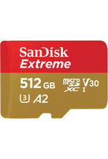 SanDisk 512GB Extreme UHS-I microSDXC Memory Card with SD Adapter