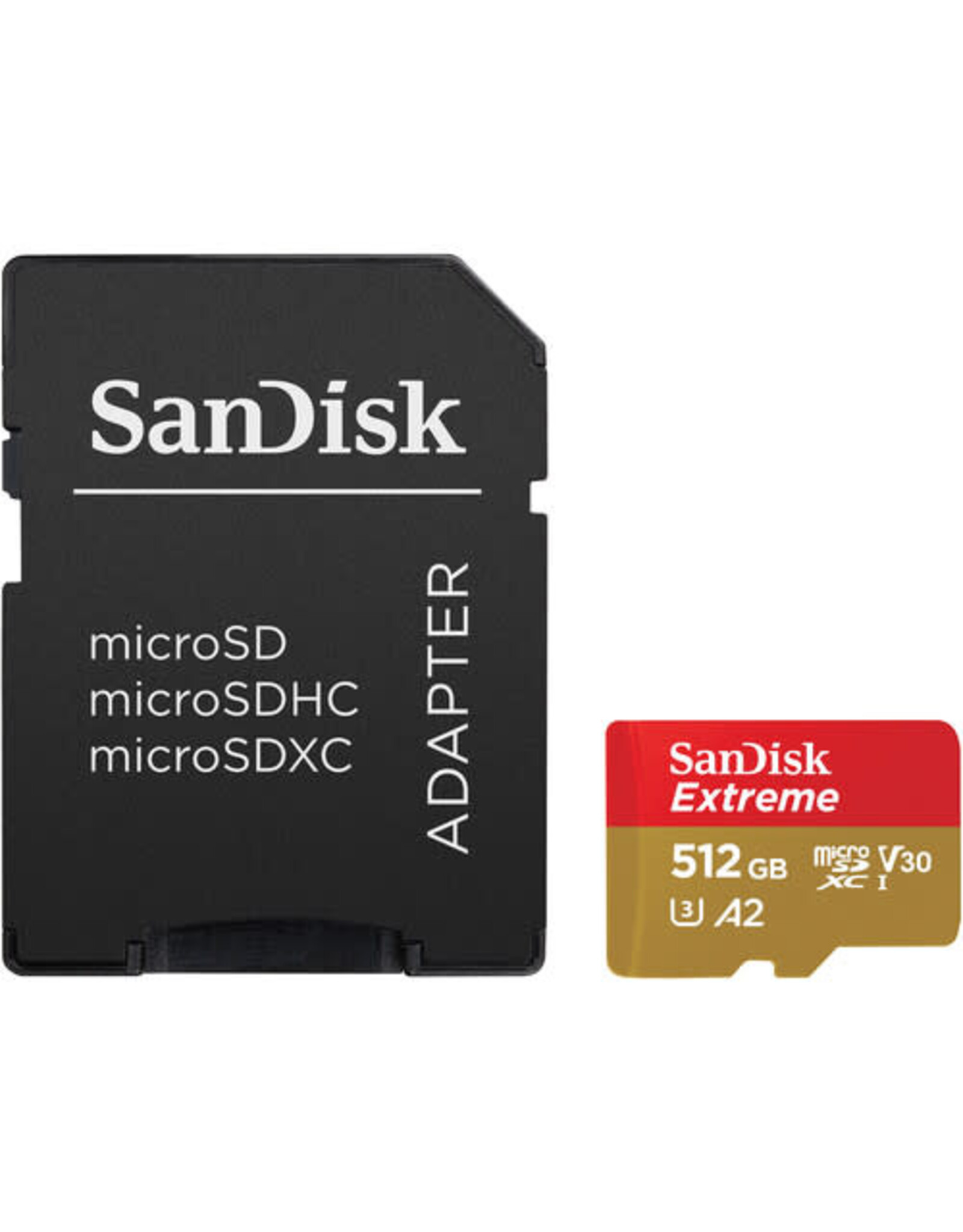 SanDisk 512GB Extreme UHS-I microSDXC Memory Card with SD Adapter