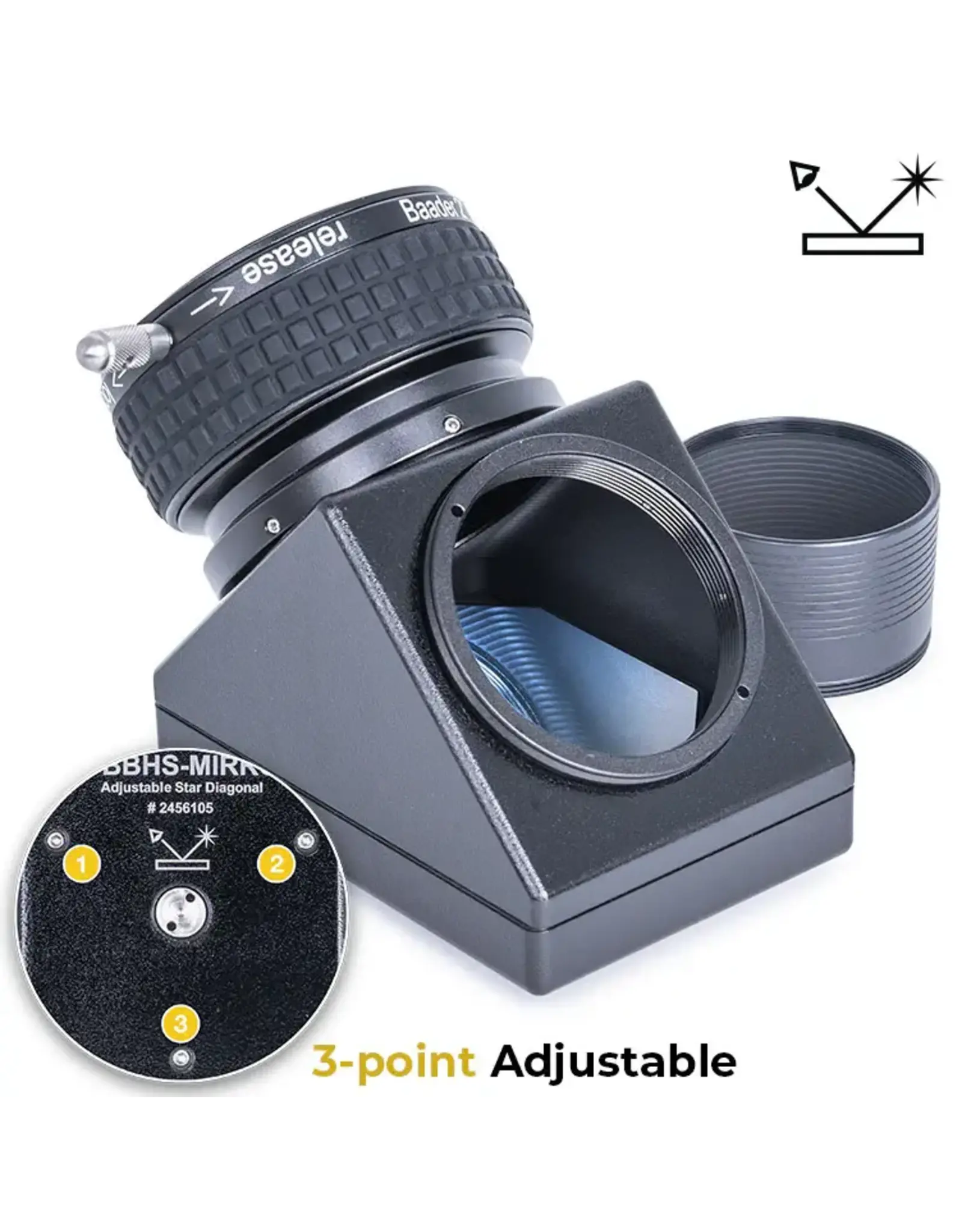 Baader Planetarium Baader 2" BBHS ® Mirror Diagonal with 2" ClickLock Clamp and adjustment function