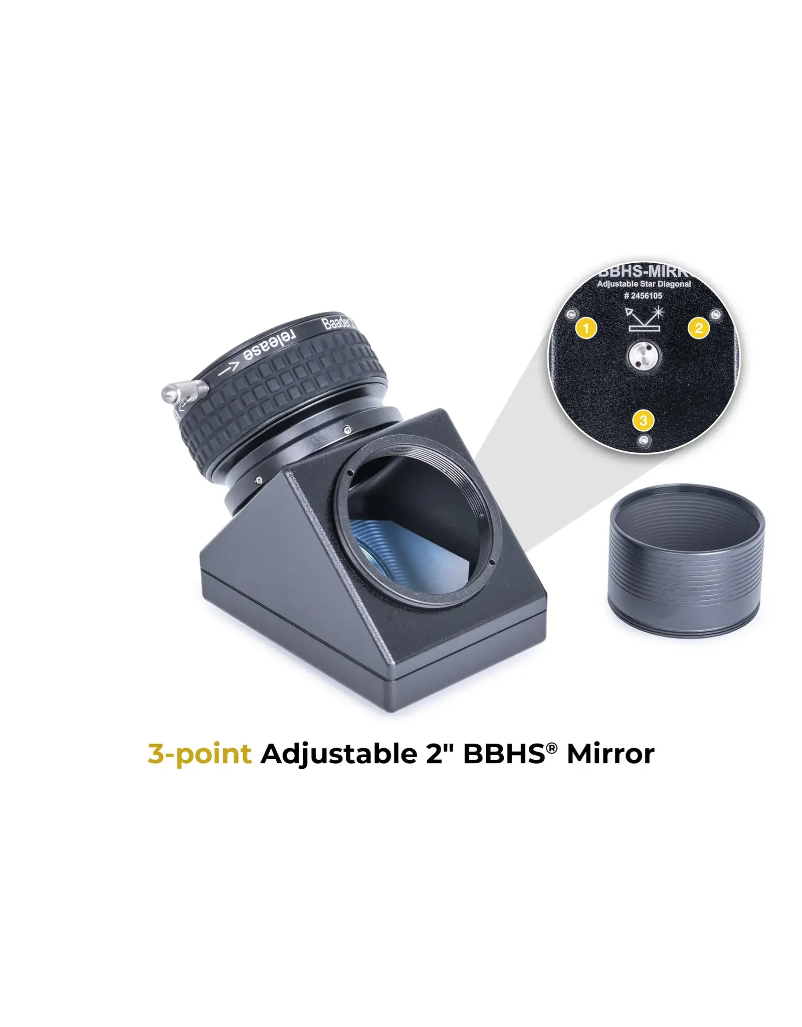 Baader Planetarium Baader 2" BBHS ® Mirror Diagonal with 2" ClickLock Clamp and adjustment function