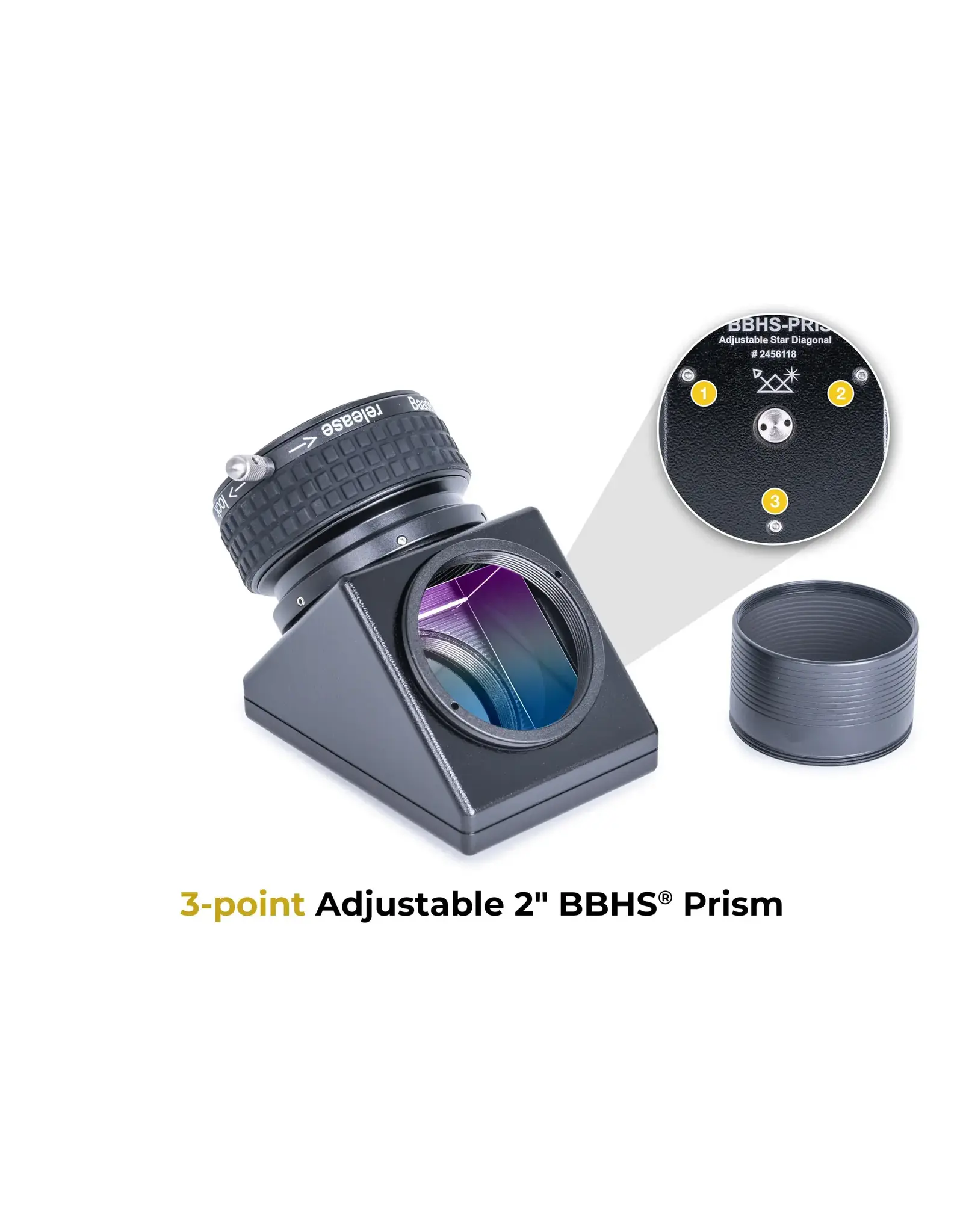 Baader Planetarium Baader 2" BBHS ® Prism Star Diagonal Prism with 2" ClickLock Clamp and adjustment function