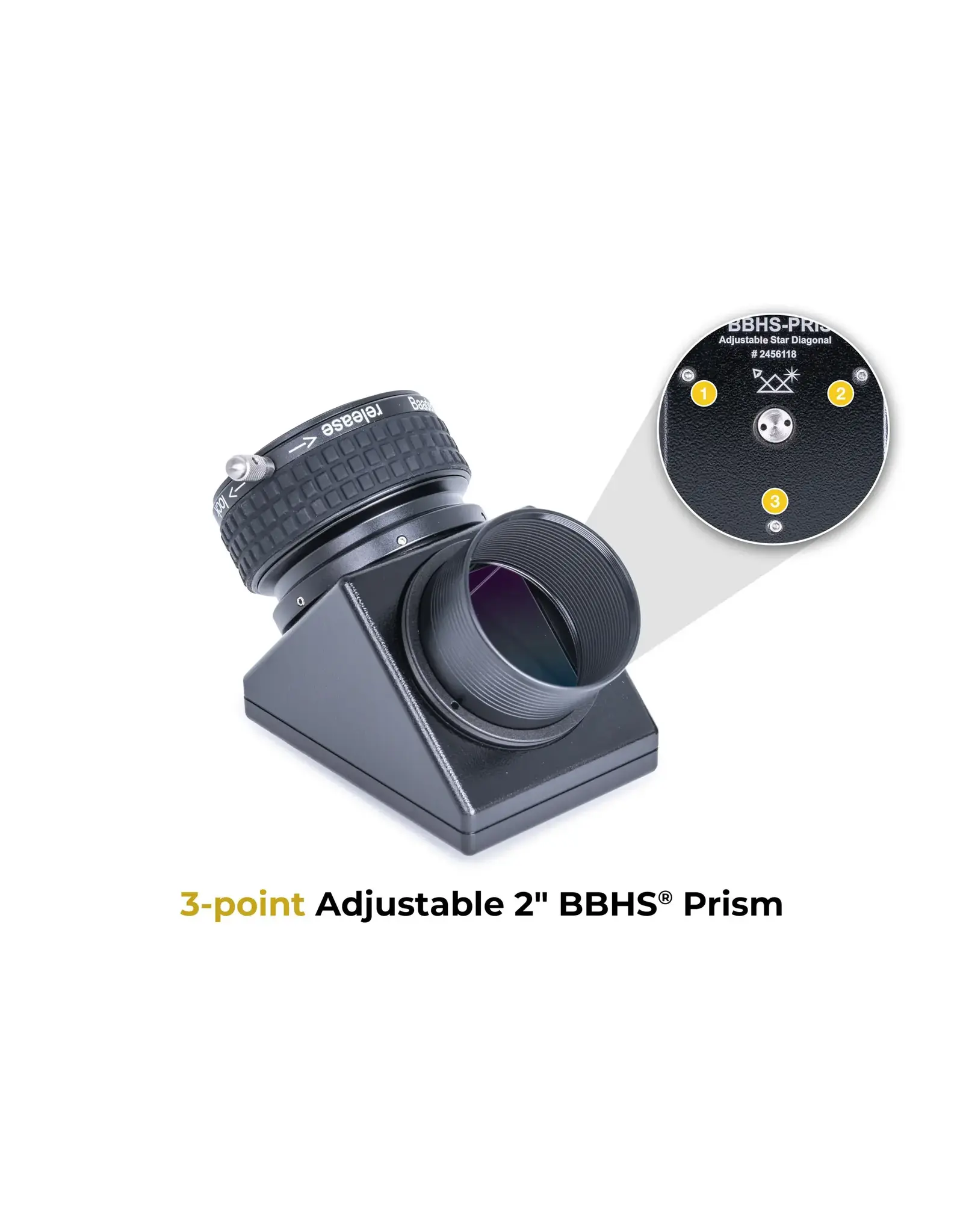 Baader Planetarium Baader 2" BBHS ® Prism Star Diagonal Prism with 2" ClickLock Clamp and adjustment function