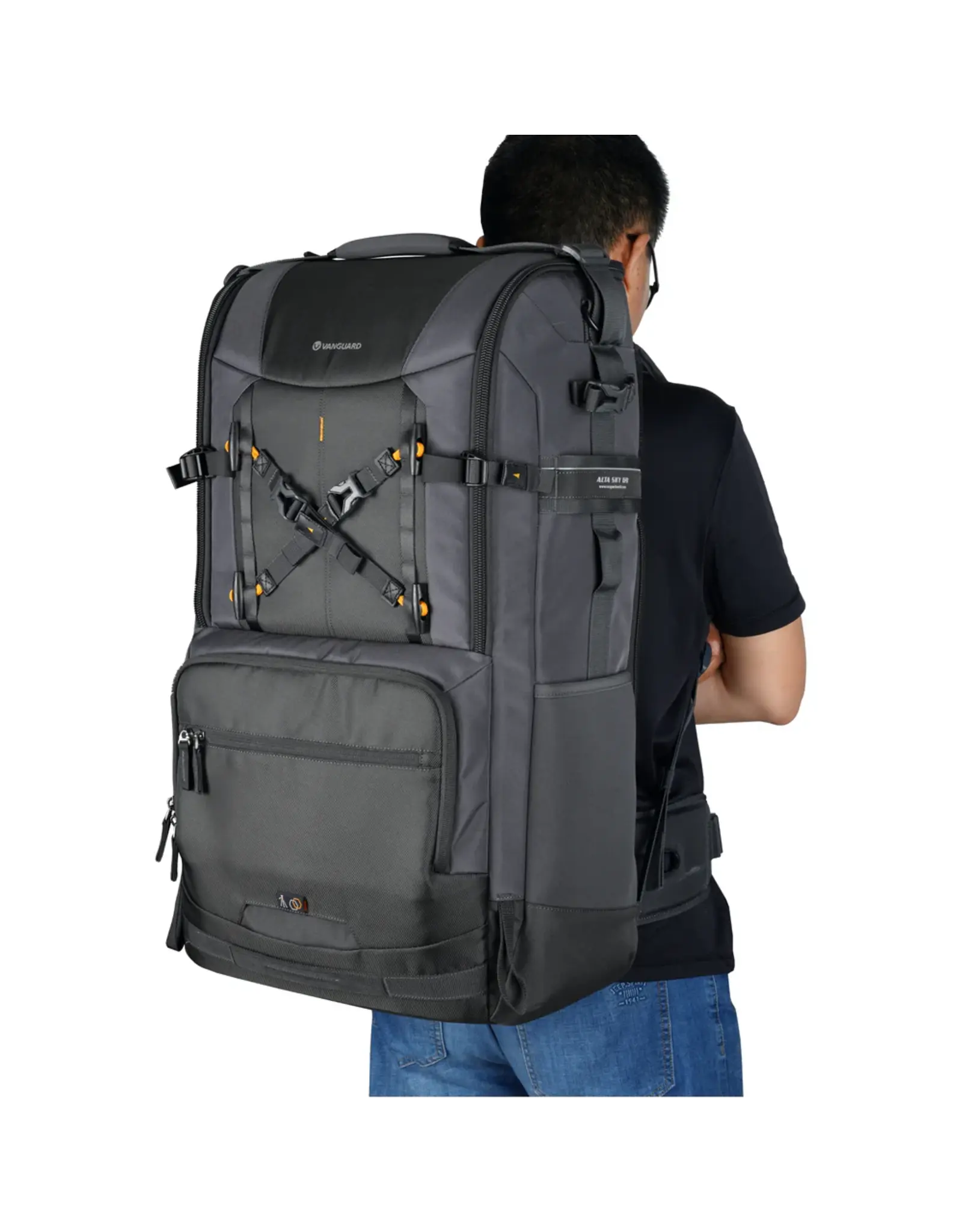 Vanguard Vanguard ALTA SKY 69 Professional Super-Telephoto Camera Backpack – Fits Up to 1200mm Attached, 17" Laptop & 13" Tablet Storage, 49L Capacity
