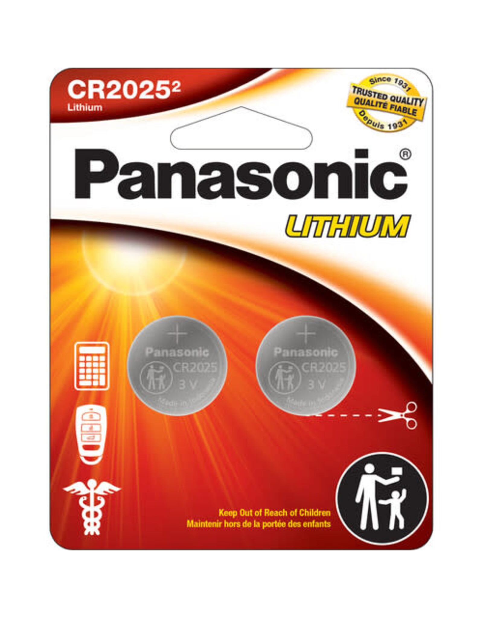 Lithium CR2025 Battery (2-Pack)