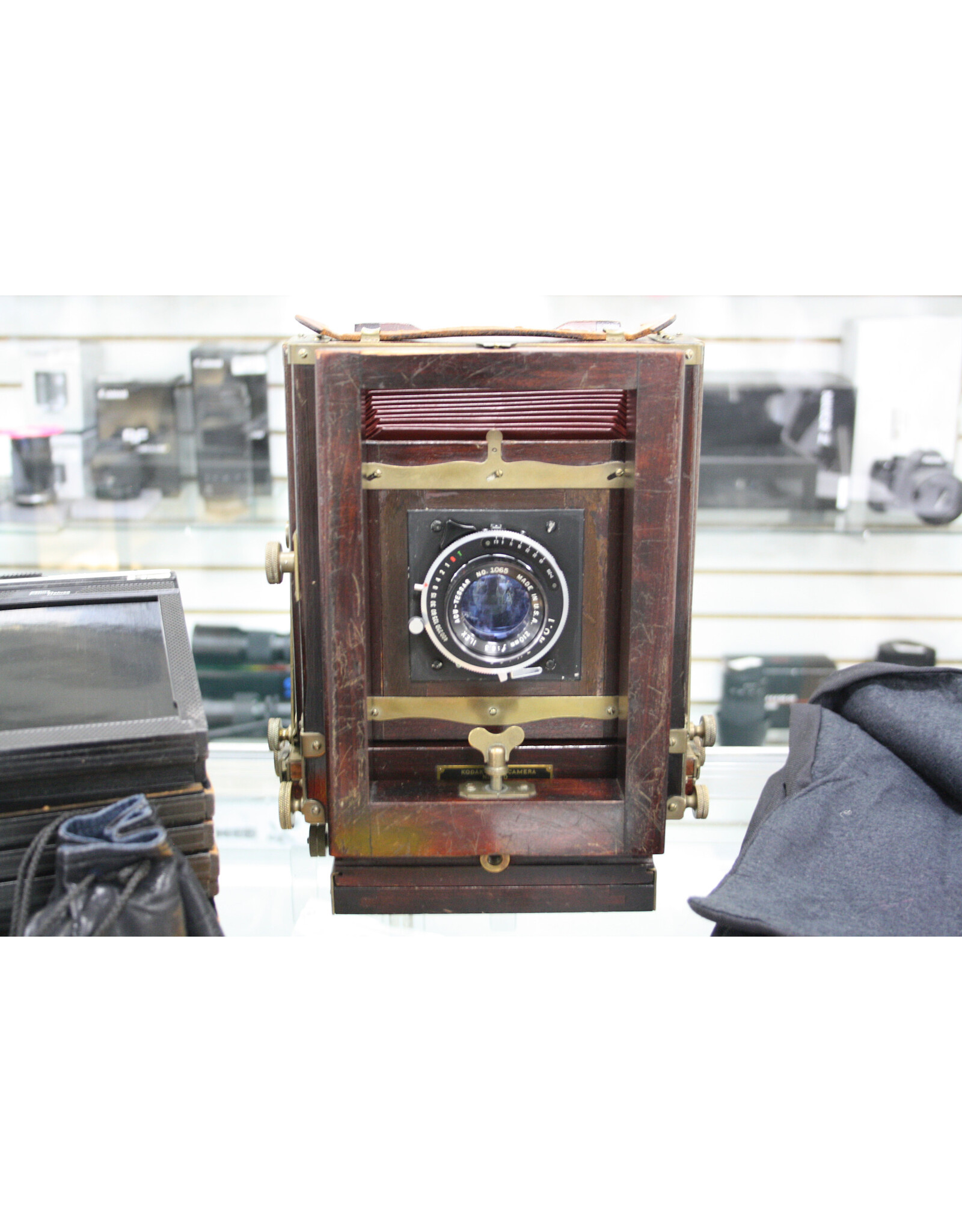 5x7 Kodak View Camera No. 2-D By Graflex Inc w/ Ilex 210mm f6.3, Case & Holders!!