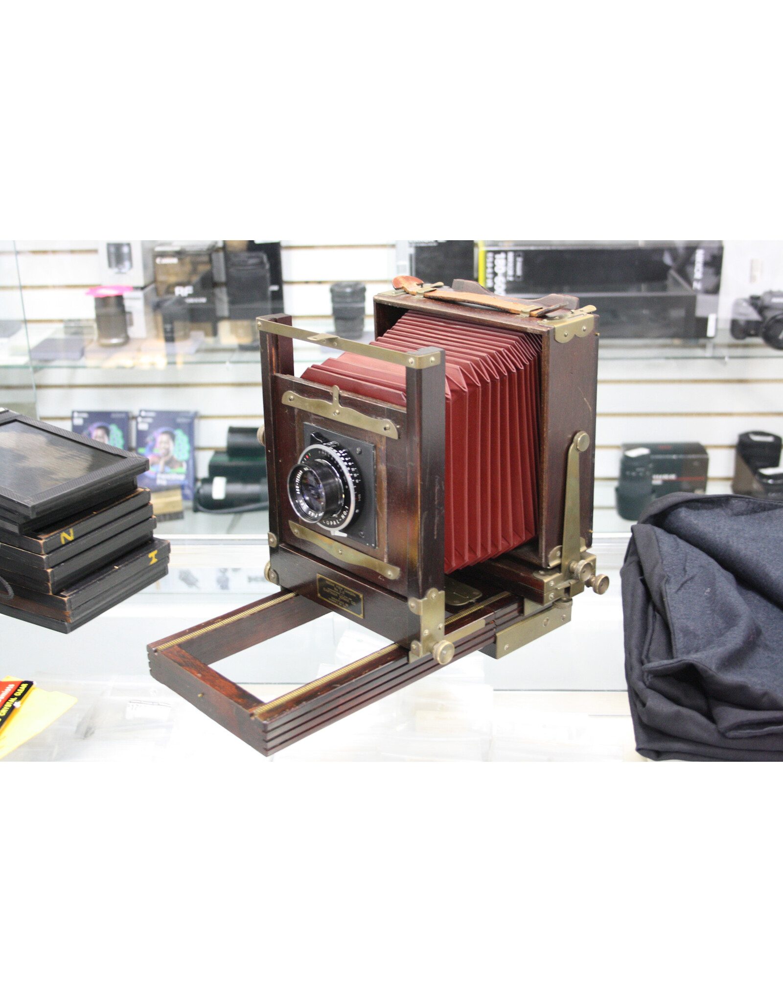 5x7 Kodak View Camera No. 2-D By Graflex Inc w/ Ilex 210mm f6.3, Case & Holders!!