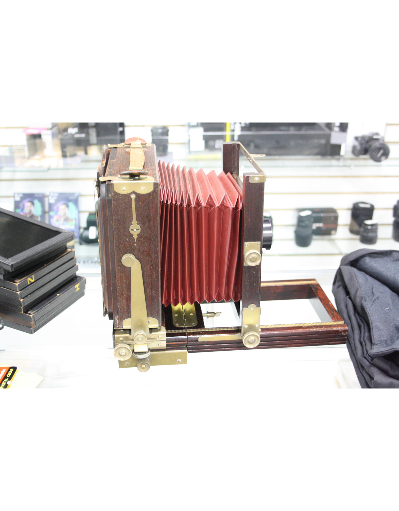 5x7 Kodak View Camera No. 2-D By Graflex Inc w/ Ilex 210mm f6.3, Case & Holders!!