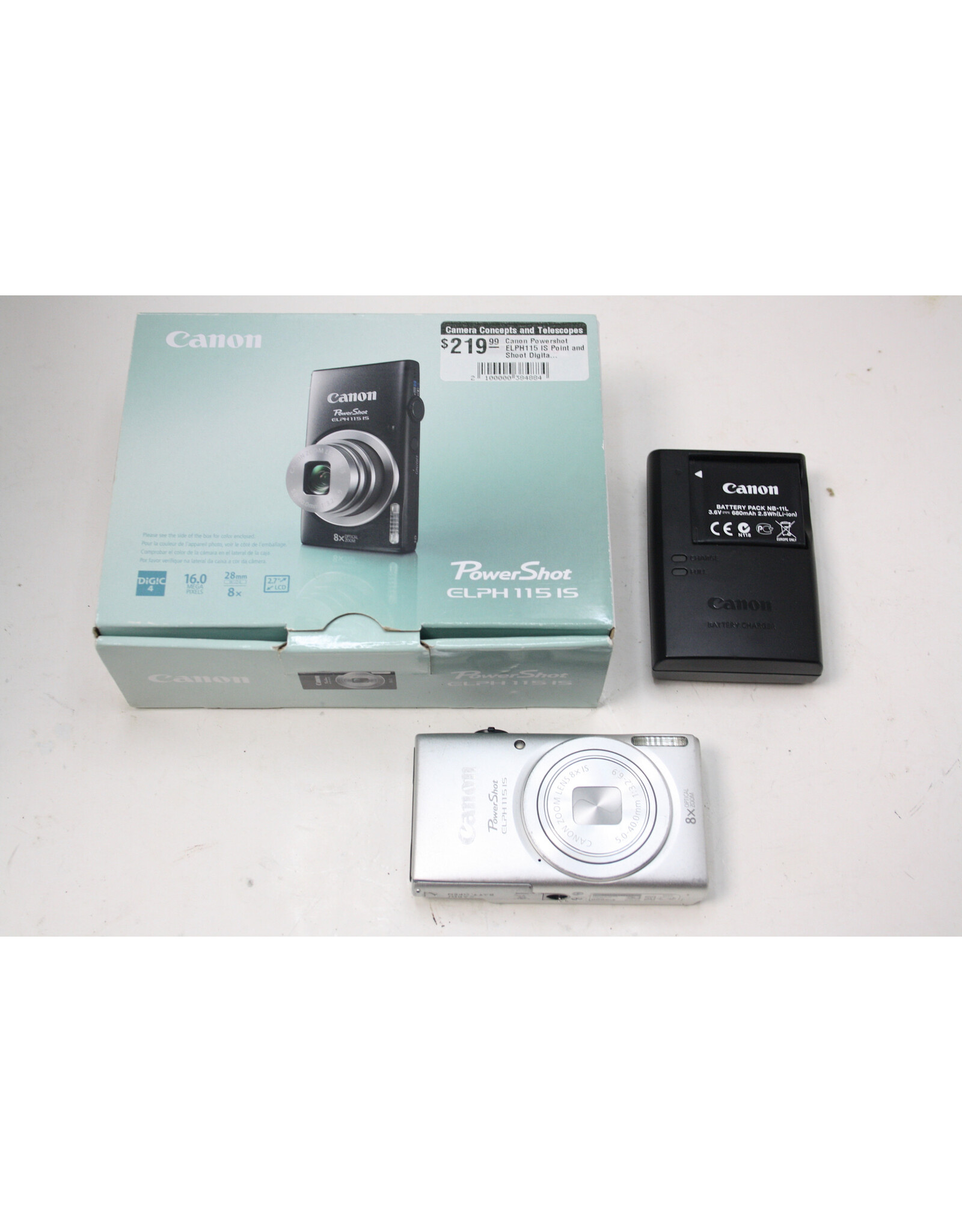 Canon Canon Powershot ELPH115 IS Point and Shoot Digital Camera (Pre-Owned)