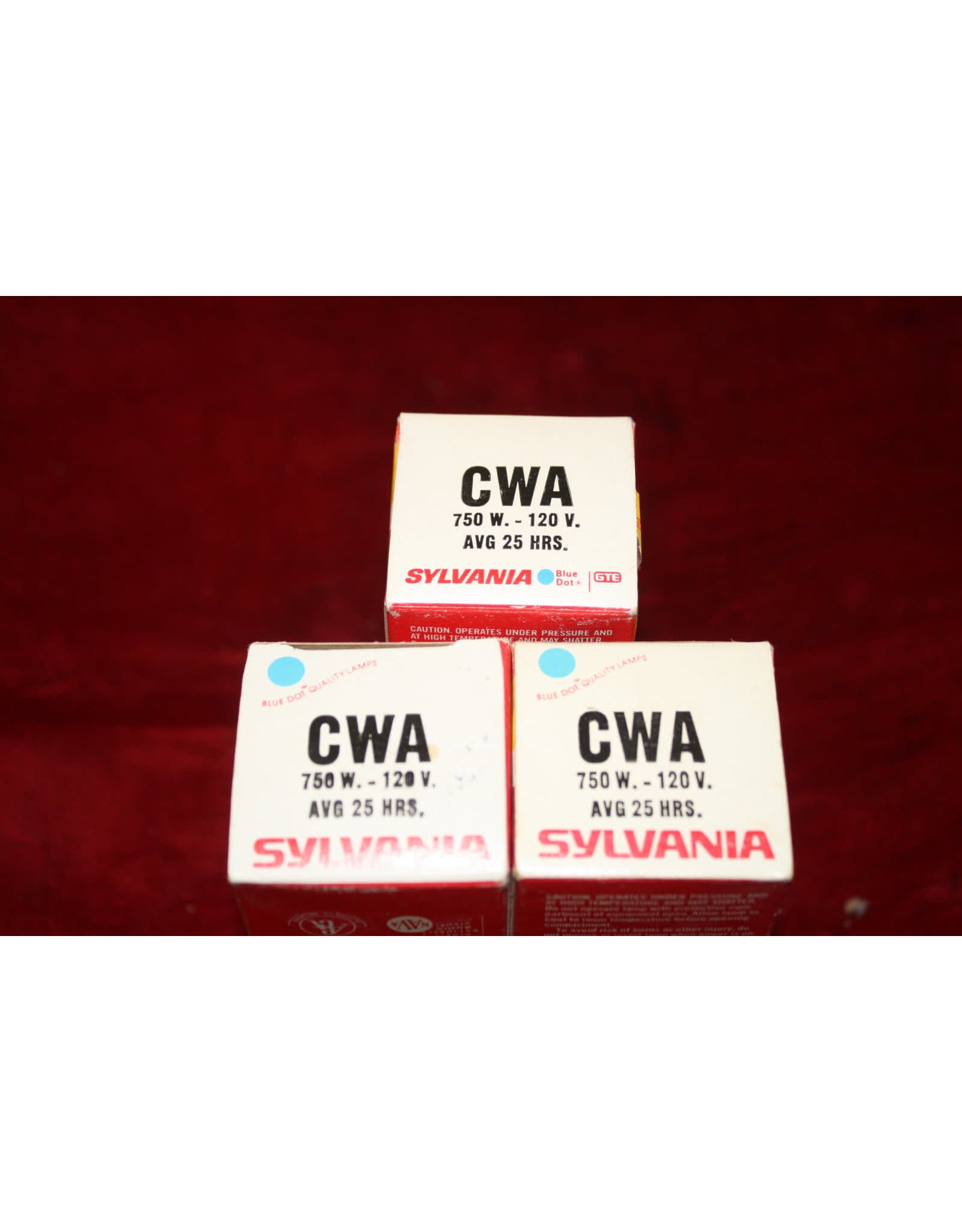 Sylvania CWA 750 Watt 115-120 Volt AV Photo Projector Bulb pack of 3