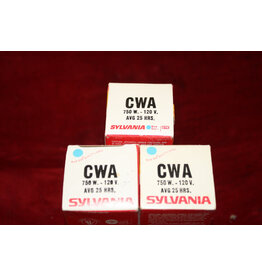 Sylvania CWA 750 Watt 115-120 Volt AV Photo Projector Bulb pack of 3