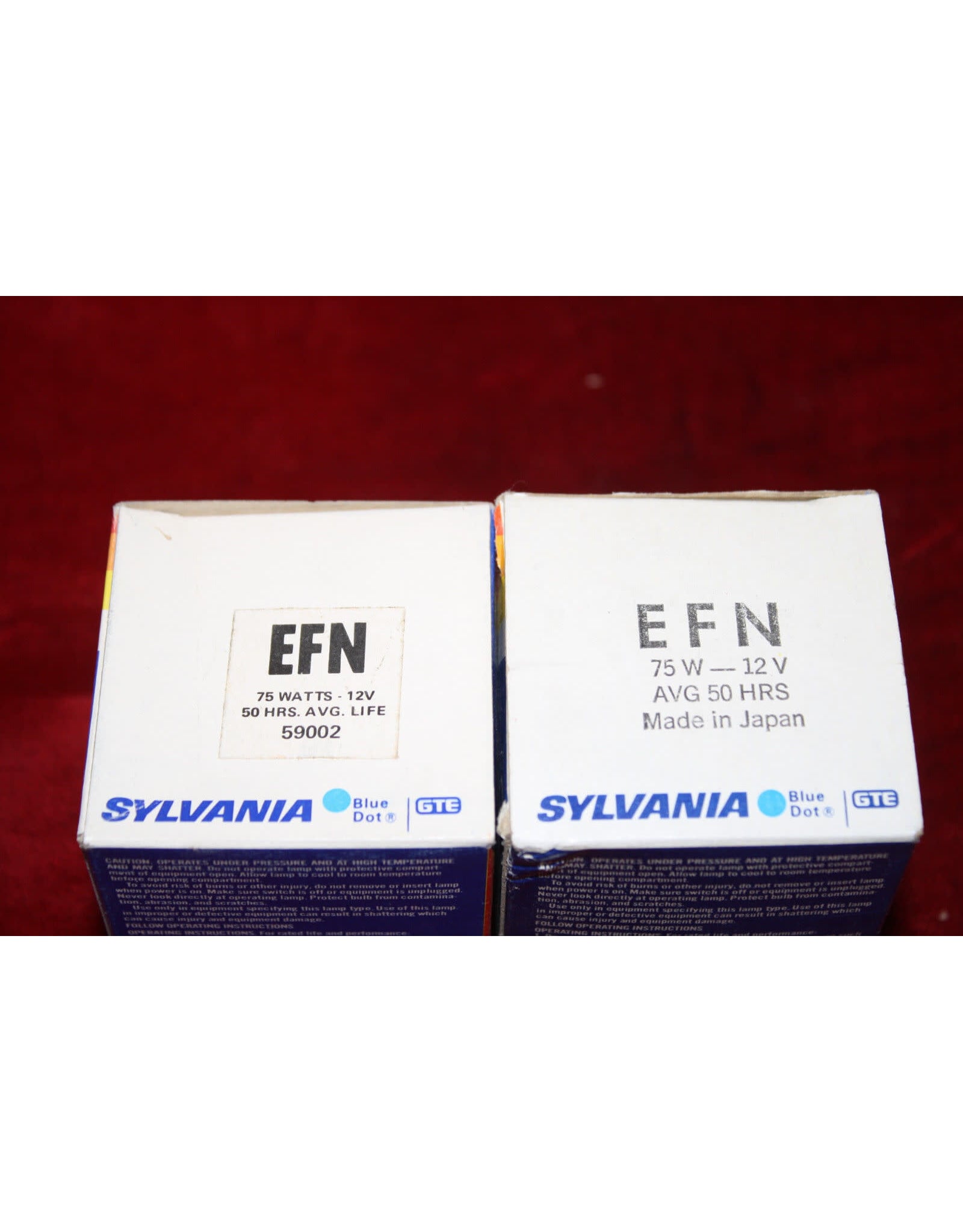 Sylvania EFN Projector Projection Lamp Bulb 75W 12V pack of 2