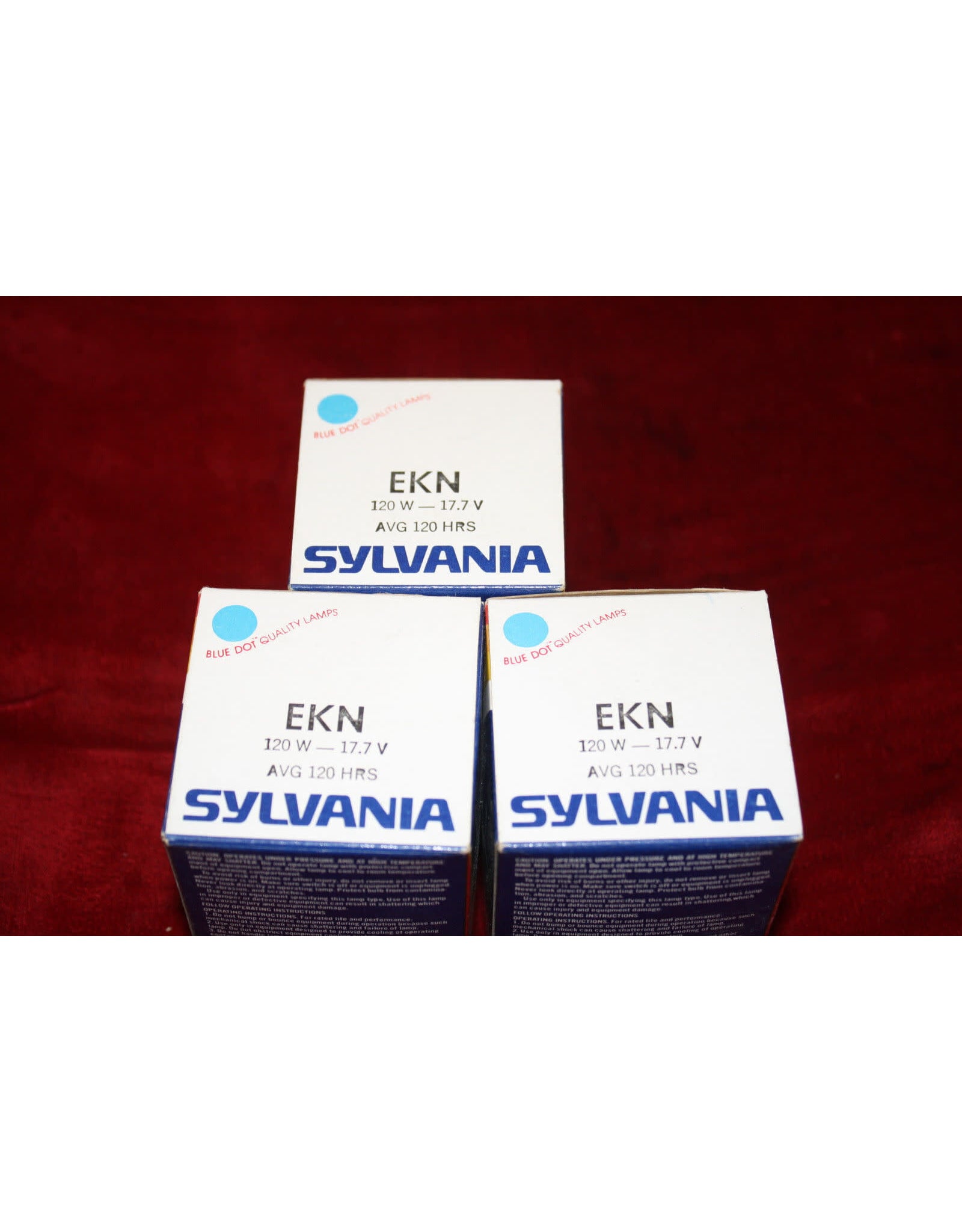 Sylvania EKN 120W-17.7v PROJECTOR LAMP BULB pack of 3