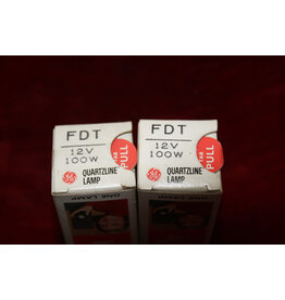 GE FDT 12V 100W Quartzline Projector Lamp Light Bulb PACK OF 2