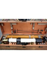 Vintage Carl Zeiss Jena Telementor (?) 63mm Refractor Telescope Serial No. 6670 with Original Alt-Az Slow Motion  Mount and Tripod in Wooden Case
