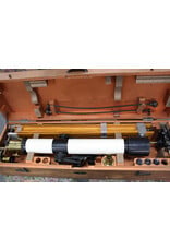 Vintage Carl Zeiss Jena Telementor (?) 63mm Refractor Telescope Serial No. 6670 with Original Alt-Az Slow Motion  Mount and Tripod in Wooden Case