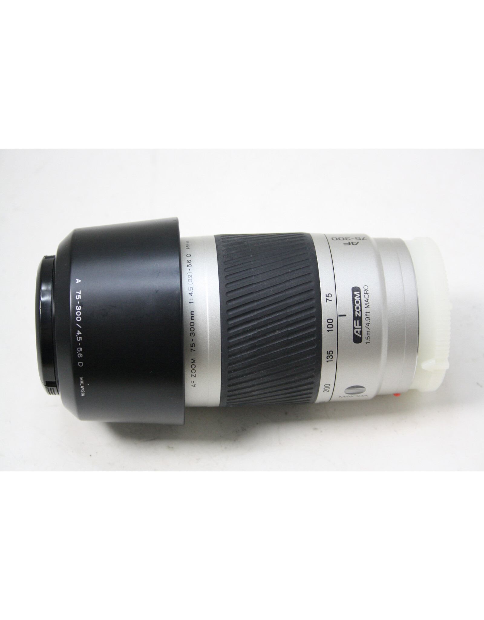 Minolta Maxxum Sony AF 75-300mm 4.5-5.6 D with Lens hood and caps