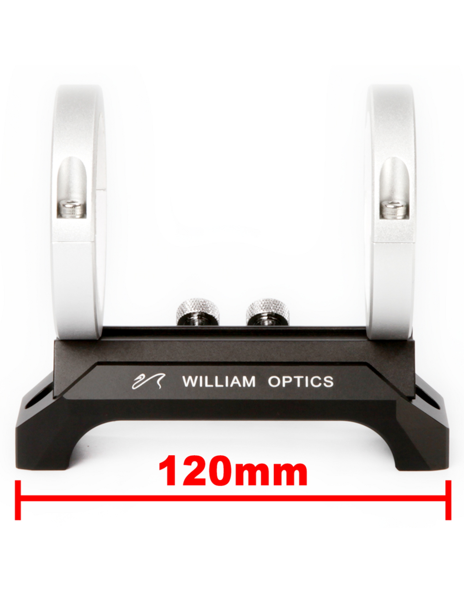 William Optics William Optics 120mm Saddle Handle & 50mm Silver Guiding Rings w/ Adjustment Screws - M-HC120BL-GR50SL