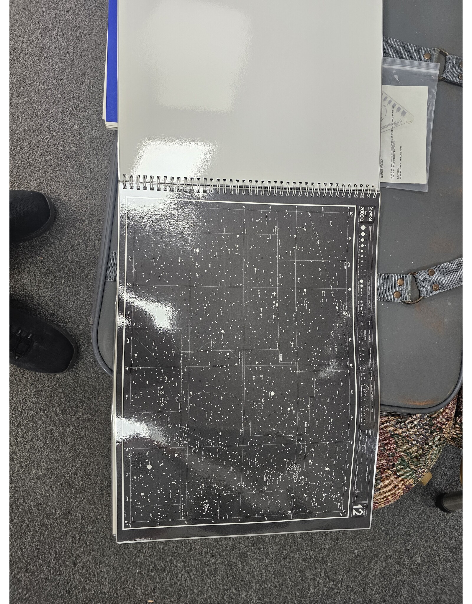 SkyAtlas 2000 Laminated Field Edition Stargazing kit (Pre-owned) with Companion book, Lam charts & L-5 Data Scale