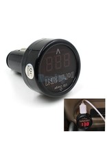 Arcturus Products Voltmeter for 12v Car Cigarette Lighter outlet with USB Power Socket Charger with Red LED