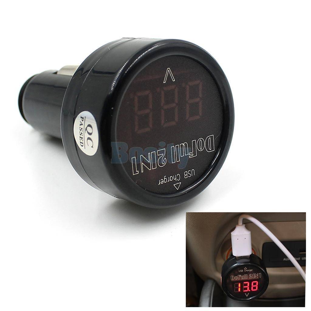 cigarette lighter voltmeter napa Voltmeter for 12v Car Cigarette Lighter outlet with USB Power Socket  Charger with Red LED