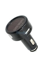 Arcturus Products Voltmeter for 12v Car Cigarette Lighter outlet with USB Power Socket Charger with Red LED