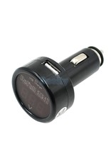 Arcturus Products Voltmeter for 12v Car Cigarette Lighter outlet with USB Power Socket Charger with Red LED