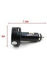 Arcturus Products Voltmeter for 12v Car Cigarette Lighter outlet with USB Power Socket Charger with Red LED