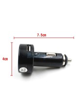 Voltmeter for 12v Car Cigarette Lighter outlet with USB Power Socket Charger with Red LED