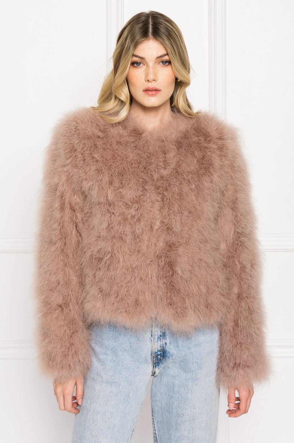 lamarque feather jacket