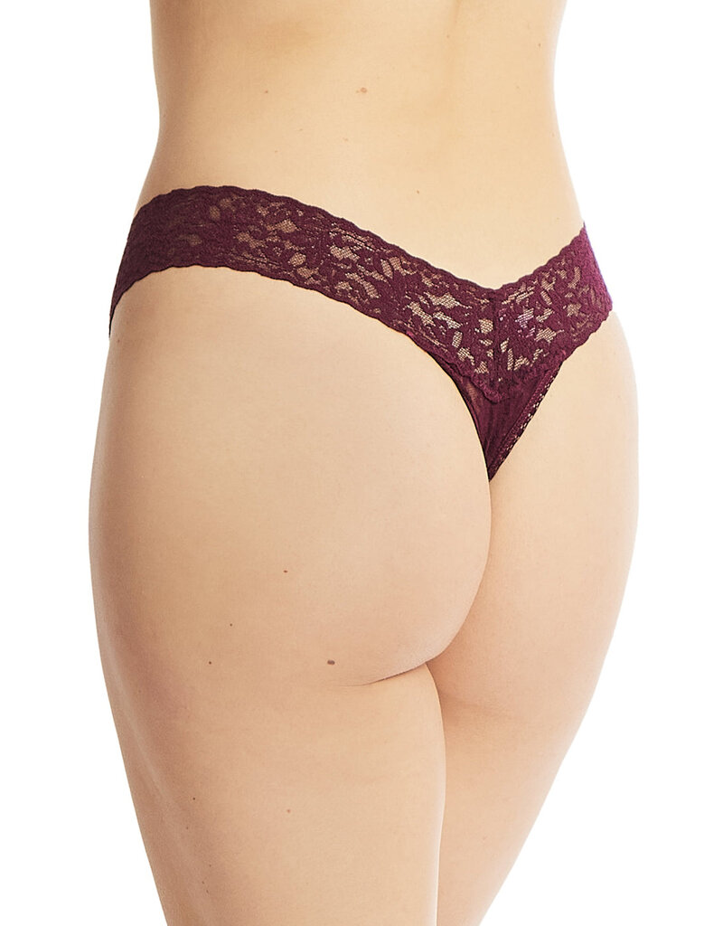 Signature Stretchy Lace Low Rise Thong 5-Pack  Comfortable thong, Lace  thong panties, Lace thong