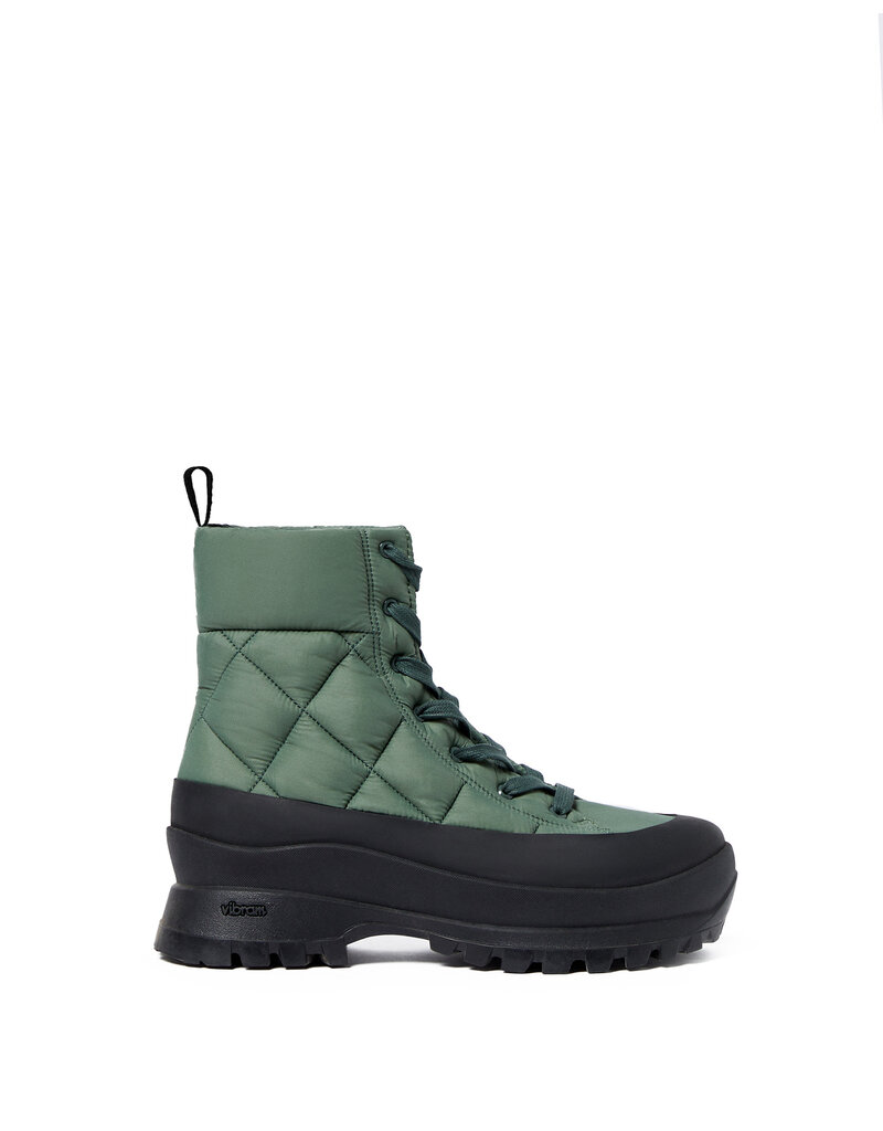 Loeffler Randall Davey Puffy Quilted Lace Up Weather Boot