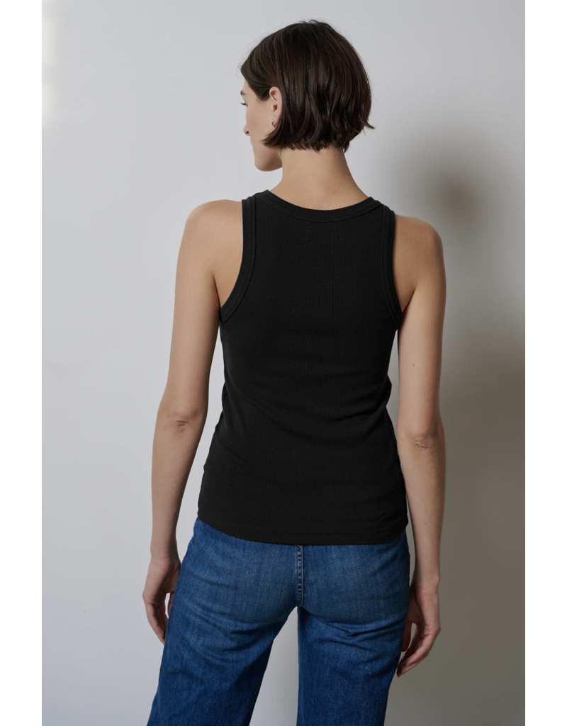 Black Draped front Velvet Tank top Ruched front Velvet Tank