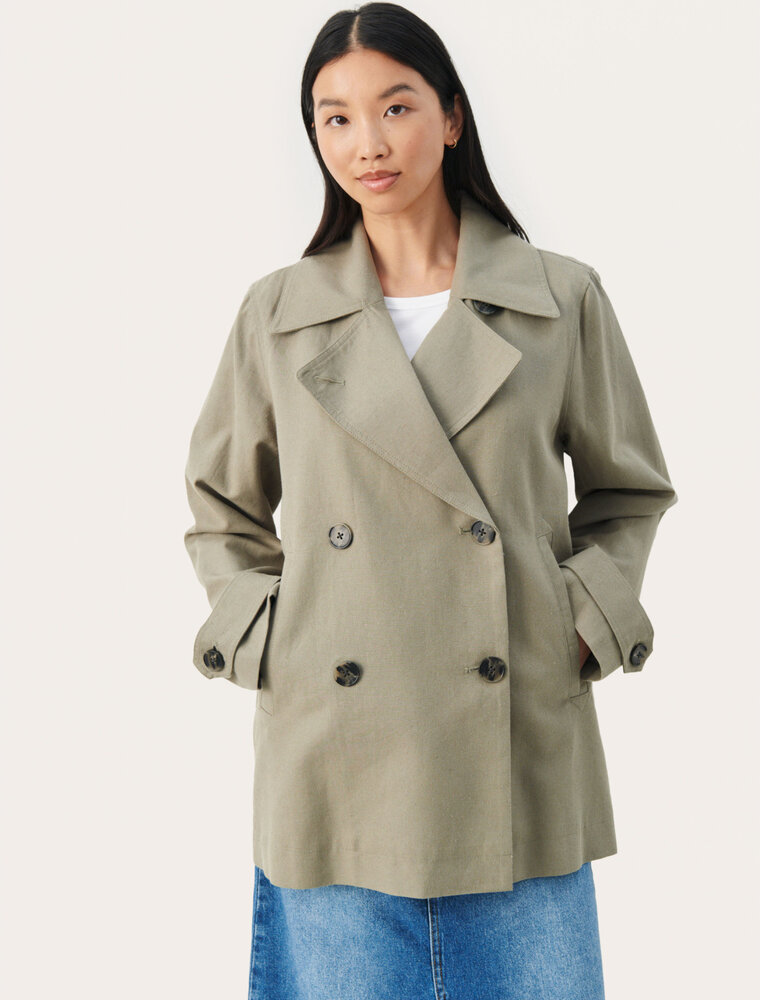 Part Two Sifi Short Trench Coat