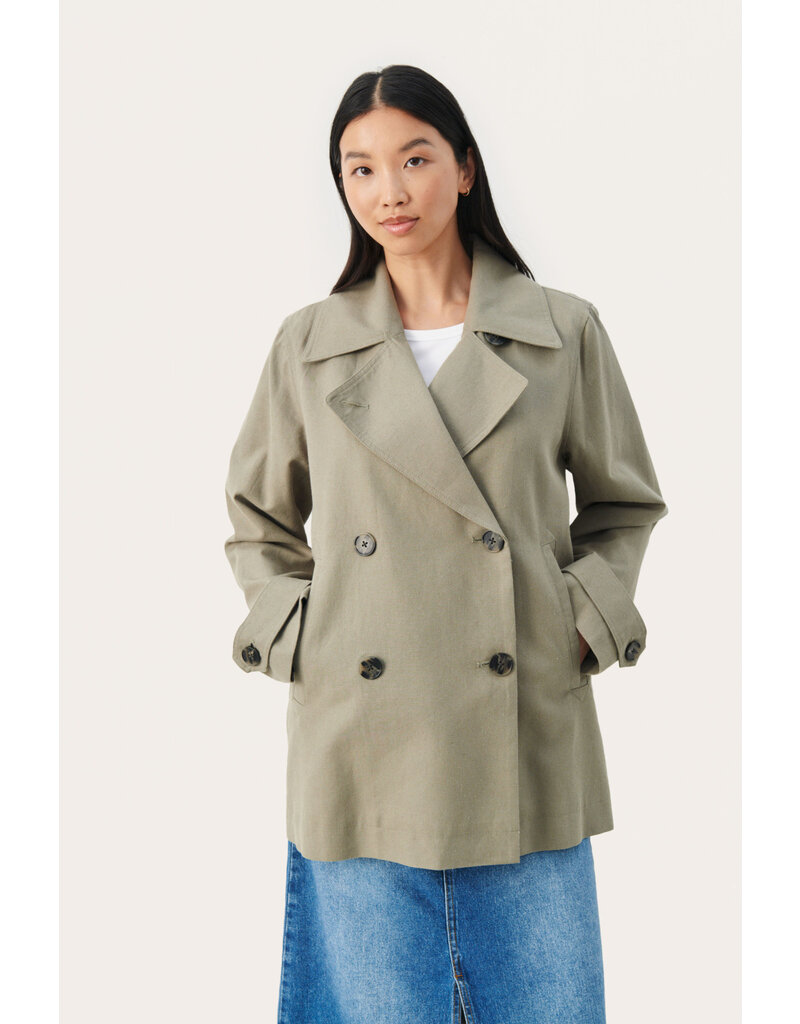 Part Two Sifi Short Trench Coat