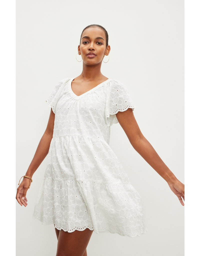 Velvet Wynette Embroidered Cotton Dress
