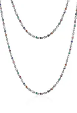 LimLim Rainbow Bezel Necklace 20 inch
