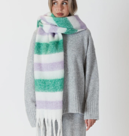 Lyla + Luxe Multi Coloured Striped Scarf