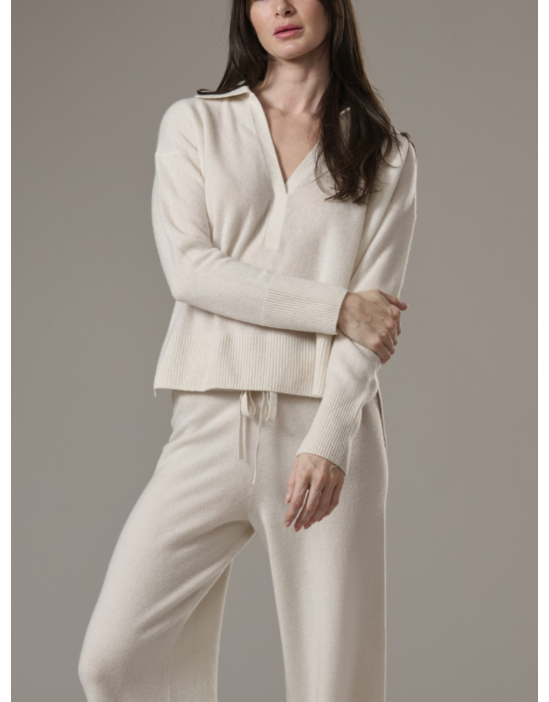 Splendid Tori Cashmere Polo Sweater