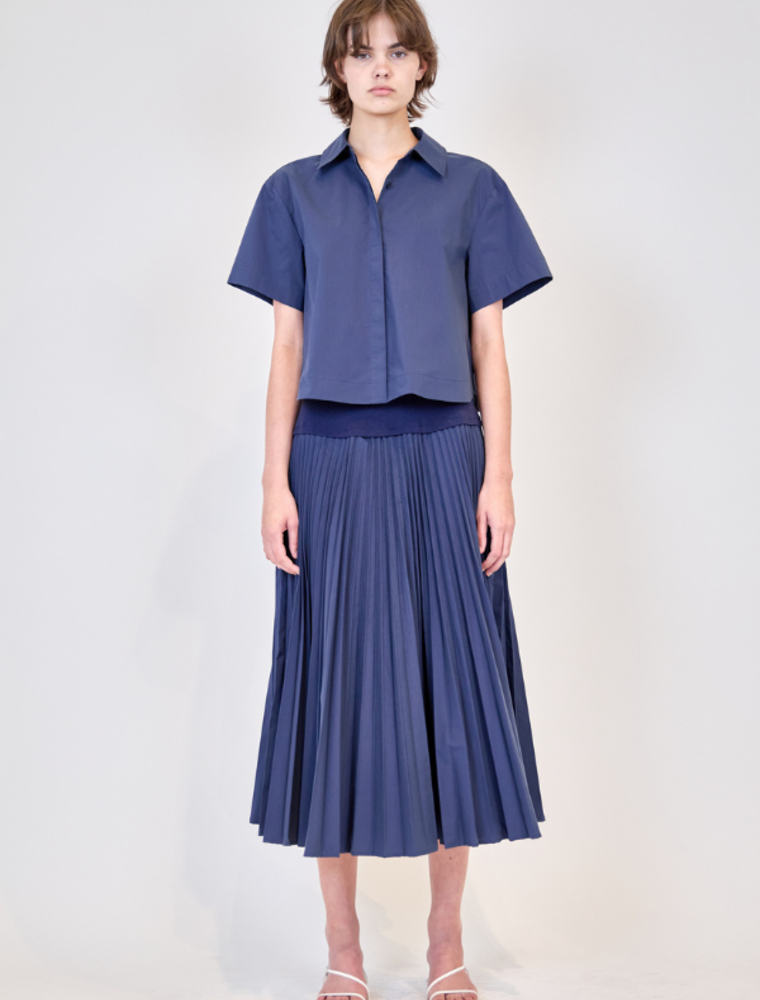 SIMKHAI Bernie Pleated Shirt