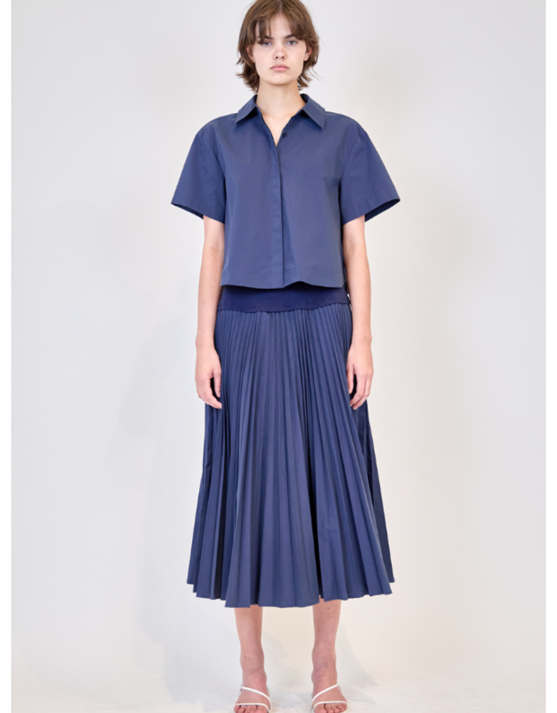SIMKHAI Bernie Pleated Shirt