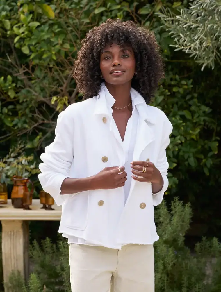Frank & Eileen Mini Belfast Crop Peacoat