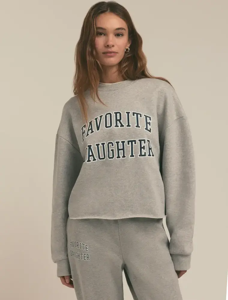 Favorite Daughter The Cropped Collegiate Sweatshirt