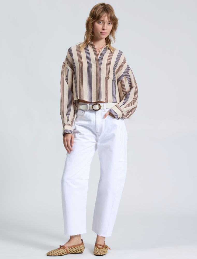 Rag & Bone Beatrice Cropped Linen Shirt