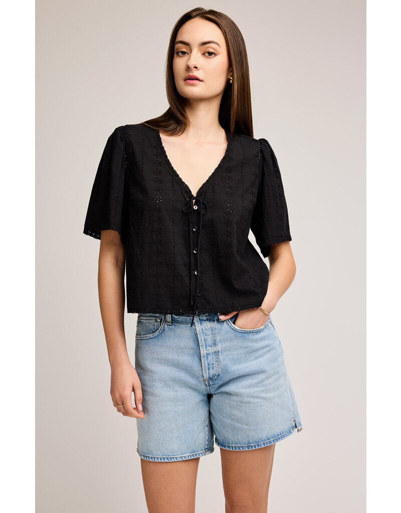 Gentle Fawn Jessa- Eyelet V-Neck Blouse