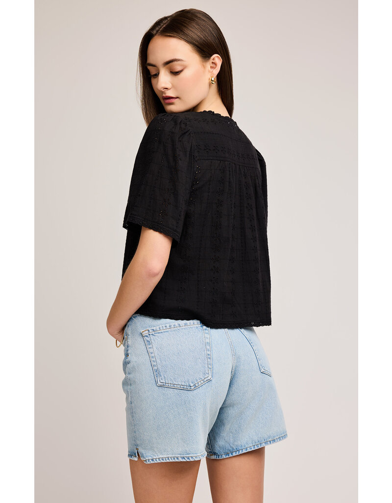 Gentle Fawn Jessa- Eyelet V-Neck Blouse