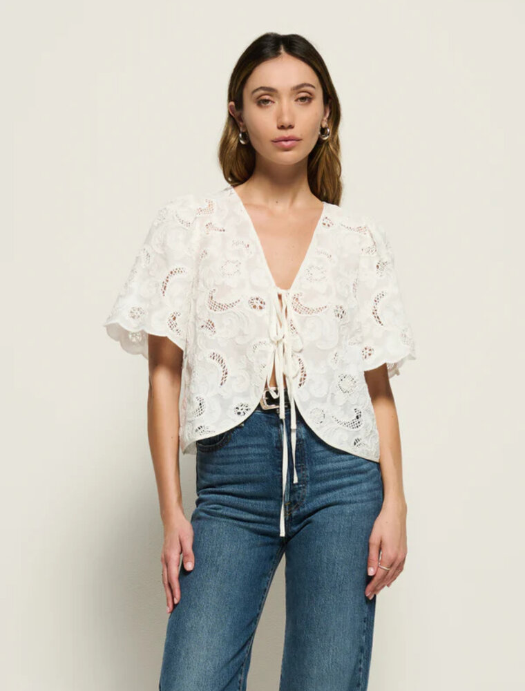 Nation Los Angeles Rosalyn Tie Front Top